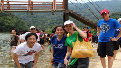 Feeling the refreshing cool water at the top and the warmer layer at bottom