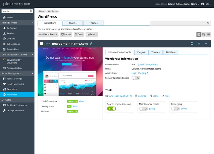plesk vps wordpress toolkit