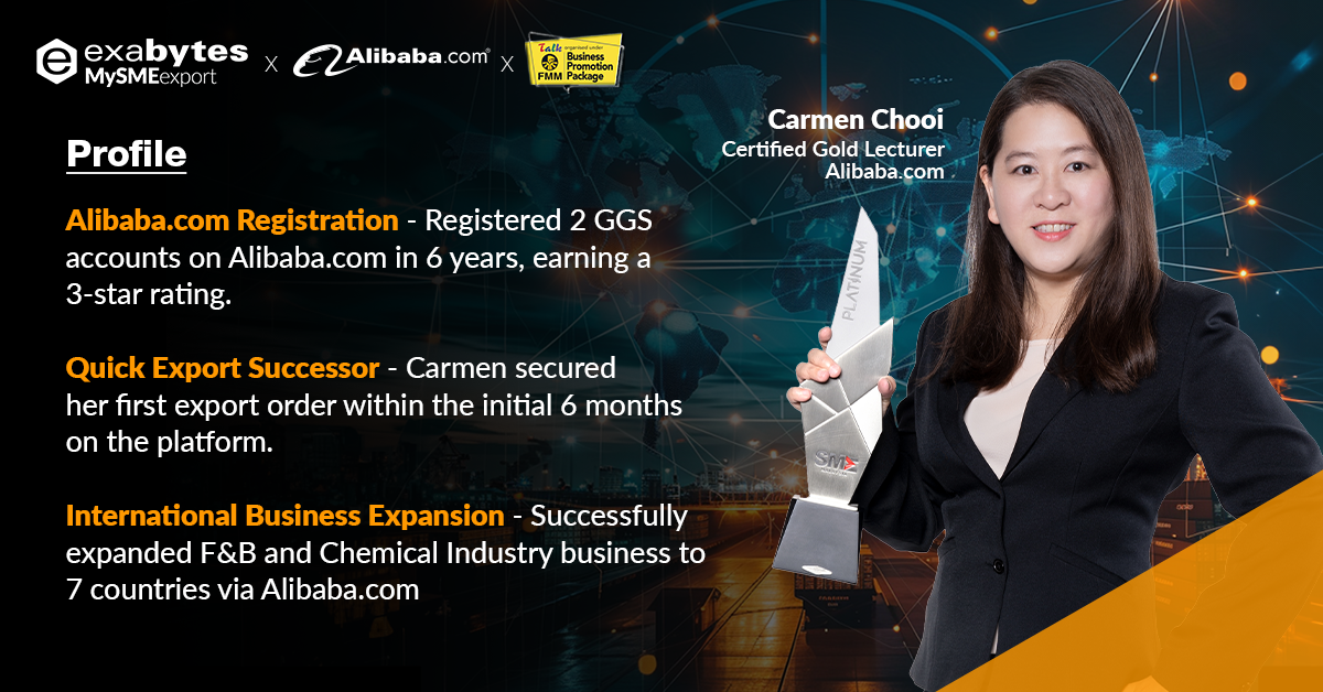 carmen chooi, certified gold lecturer, alibaba.com