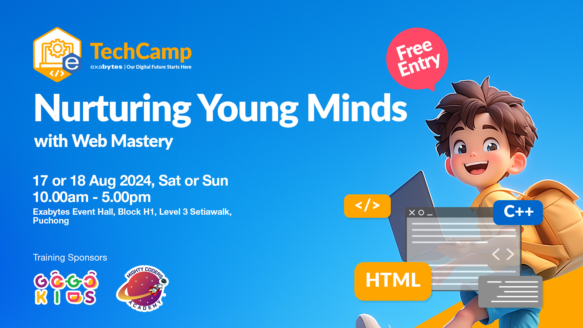 Exabytes TechCamp | Nurturing Young Minds with Web Mastery