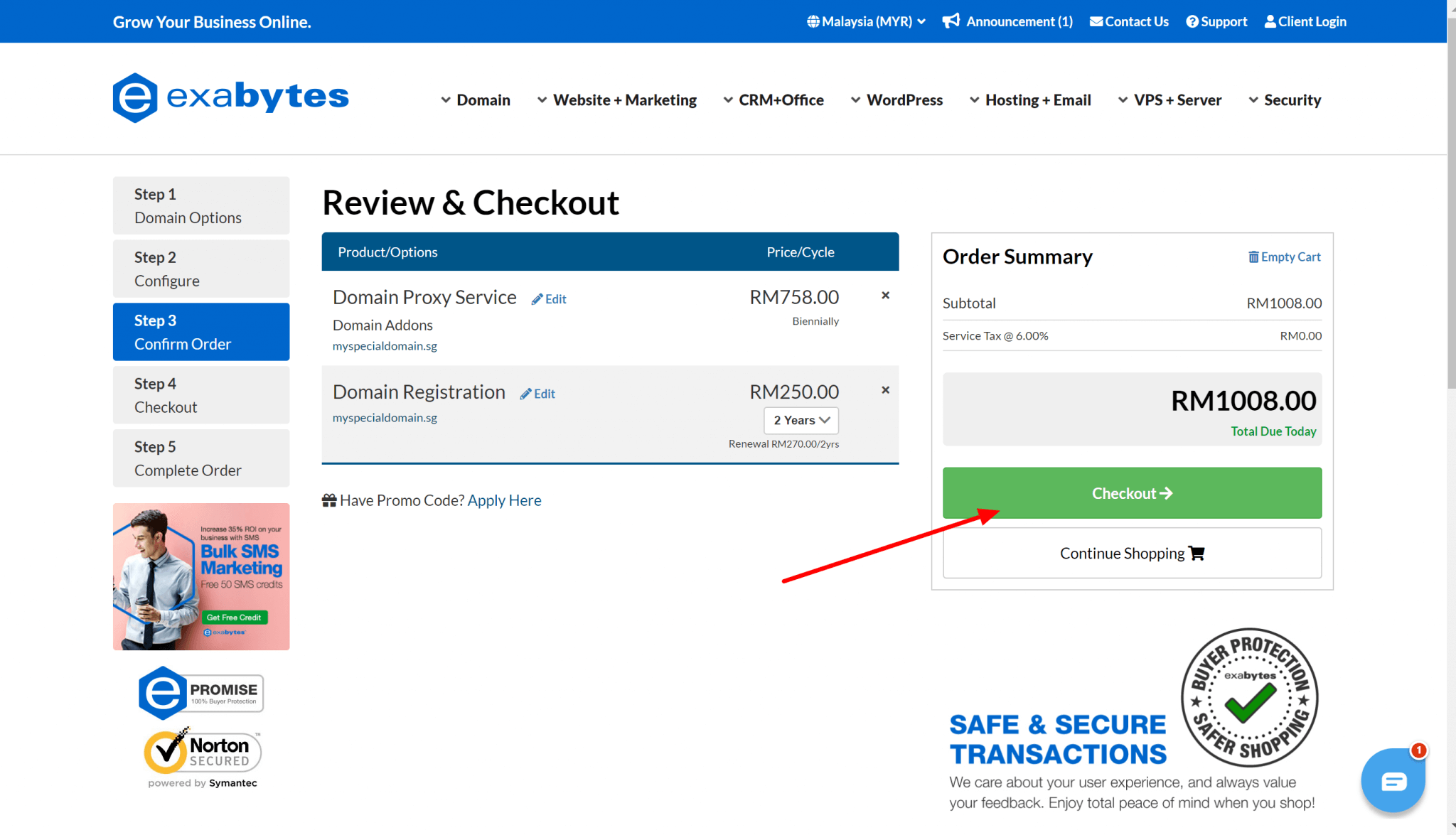 register domain step 5