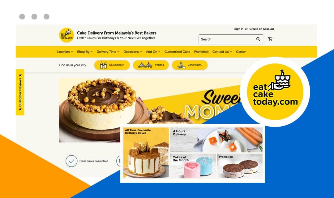 popup eat cake today banner